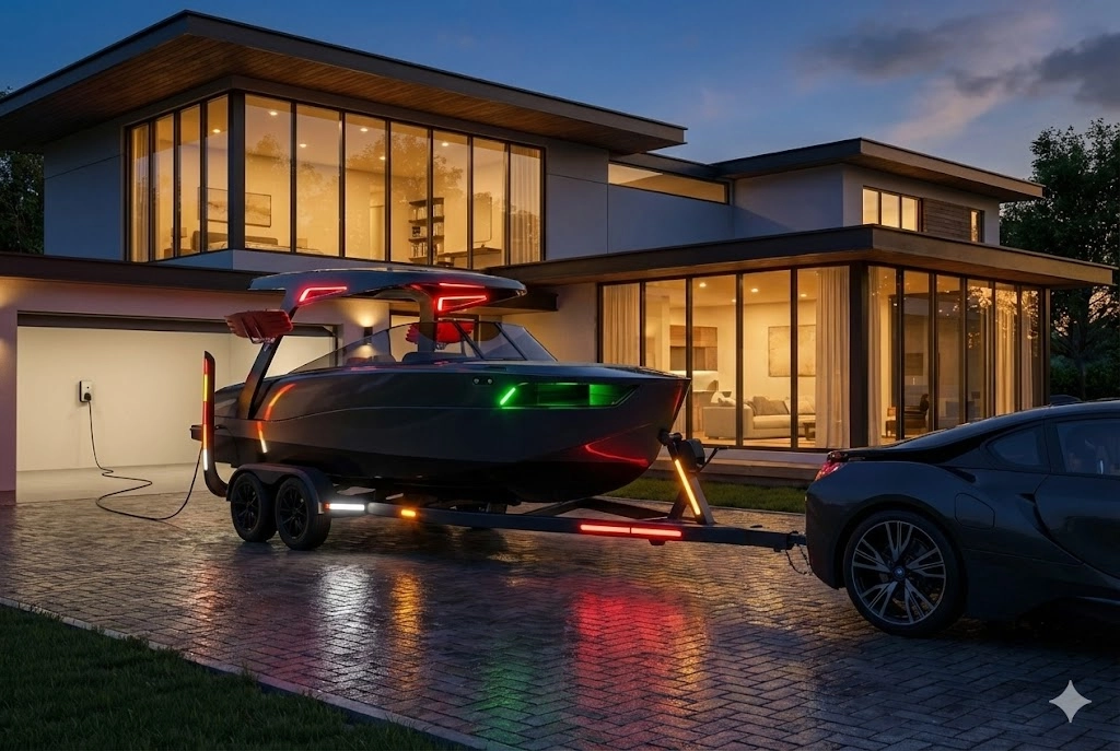 Dragon1 Smart Trailer | Electric Boat Trailer with Integrated 240V Charging